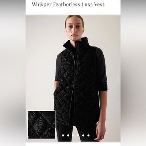 Athleta Whisper Featherless Luxe Vest Black Medium
